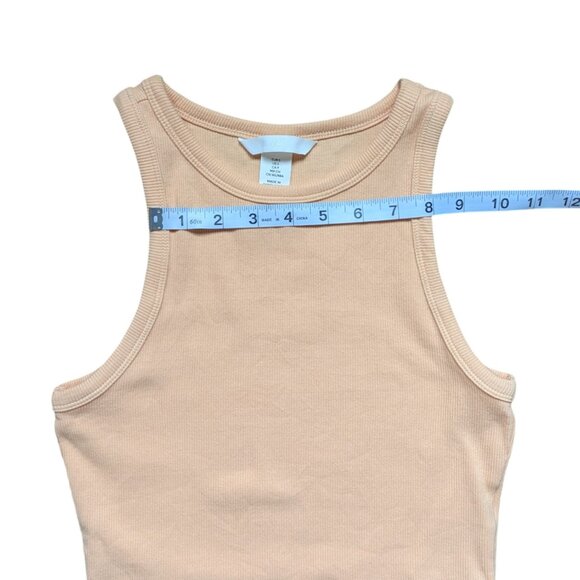 H&M Orange Ribbed Summer Tank Top Women Size Small - Picture 9 of 13